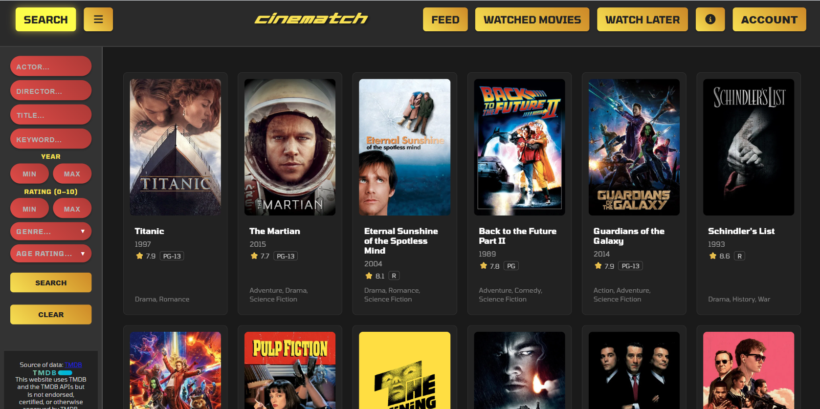 CineMatch screenshot